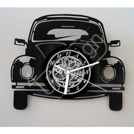 VW Beetle - Volkswagen bogár hanglemez óra - bakelit óra