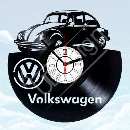 VW Beetle - Volkswagen bogár hanglemez óra - bakelit óra