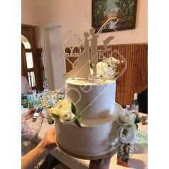 Klasszikus nászpár díszek - tortabeszúrók - Esküvői tortadís